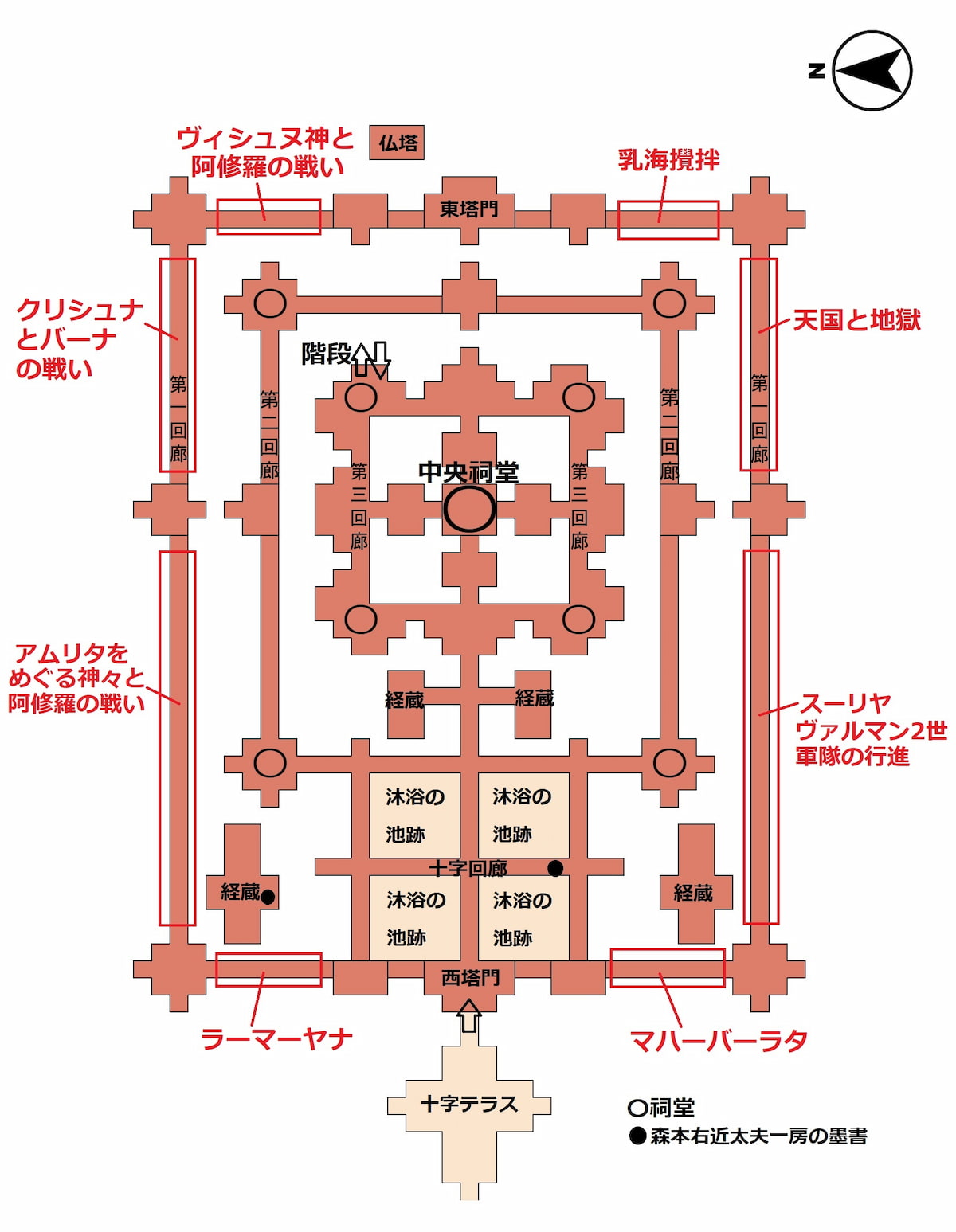 アンコール・ワット中心部図面