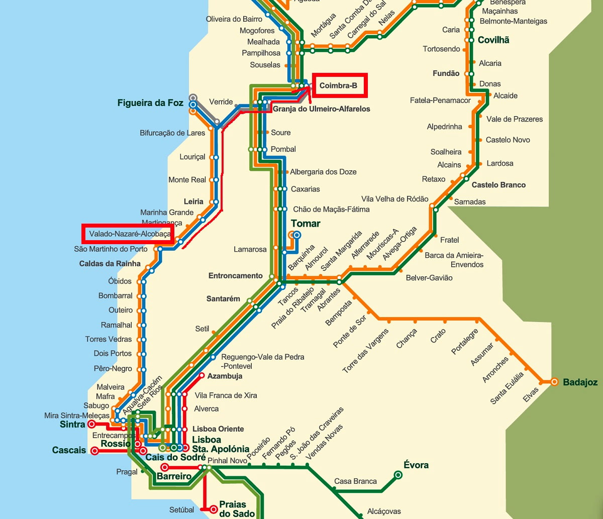 アルコバッサからコインブラの行き方