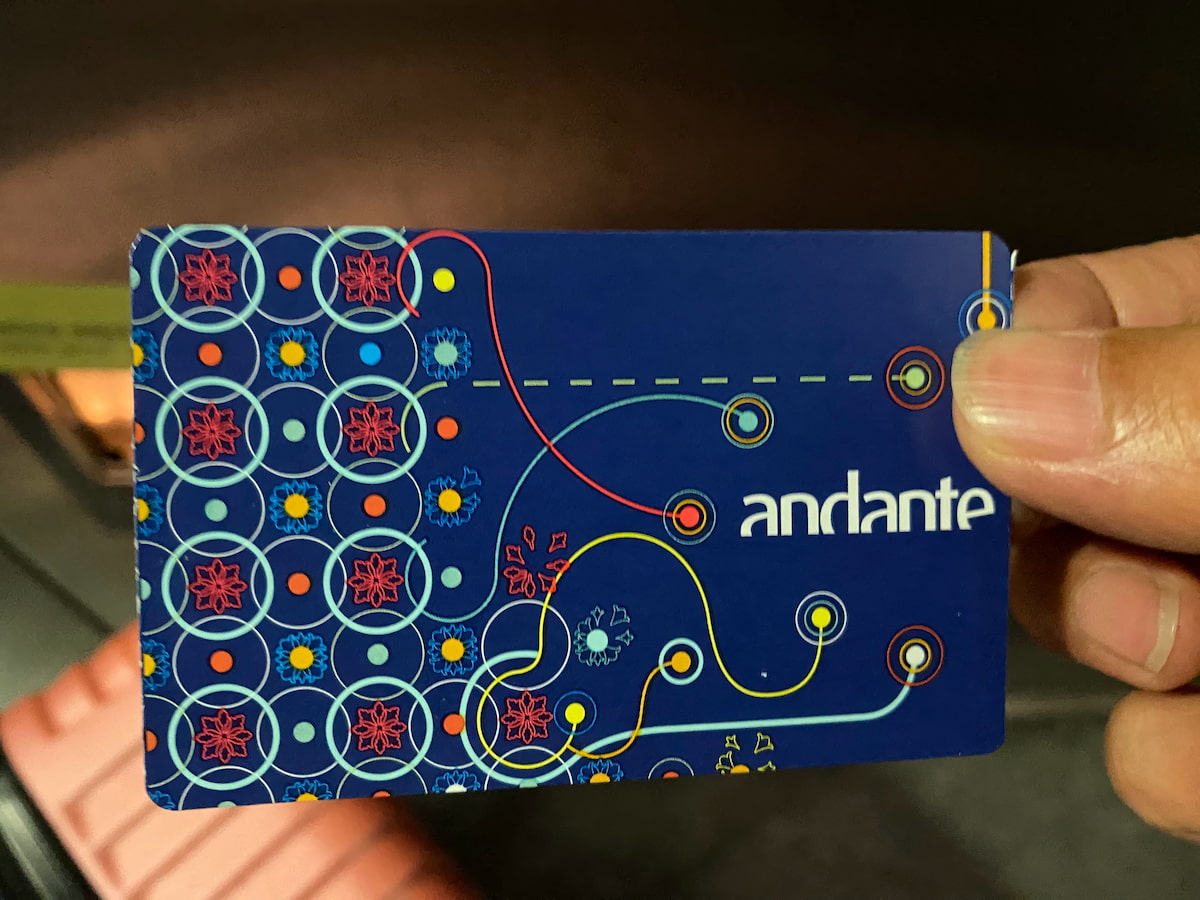 ポルト交通機関 交通カードAndante(アンダンテ)